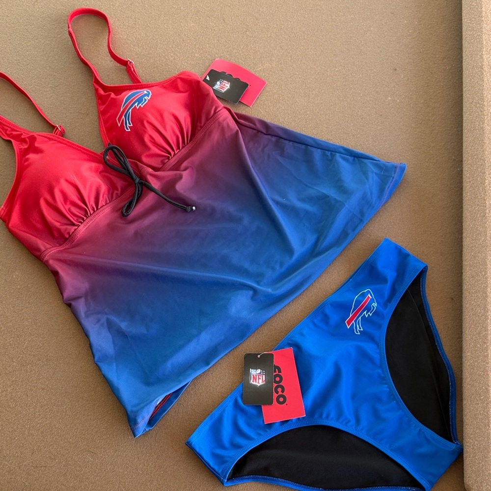 NFL Red and Blue Bikini Set - NWT